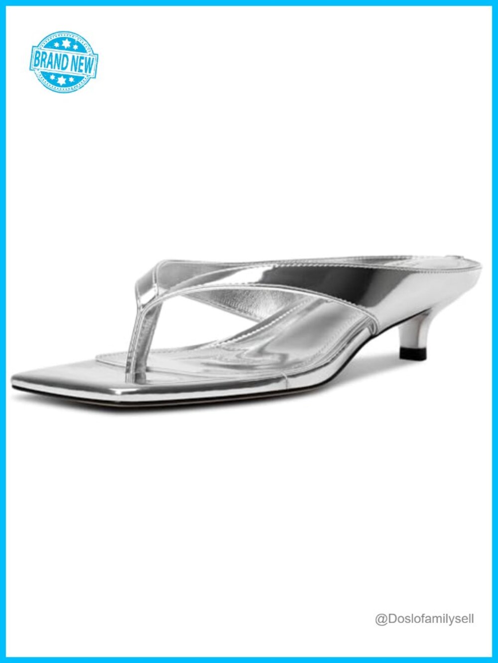 Womens Low Kitten Heel Flip Flop Thong Sandals Slingback Mules Open Toe
